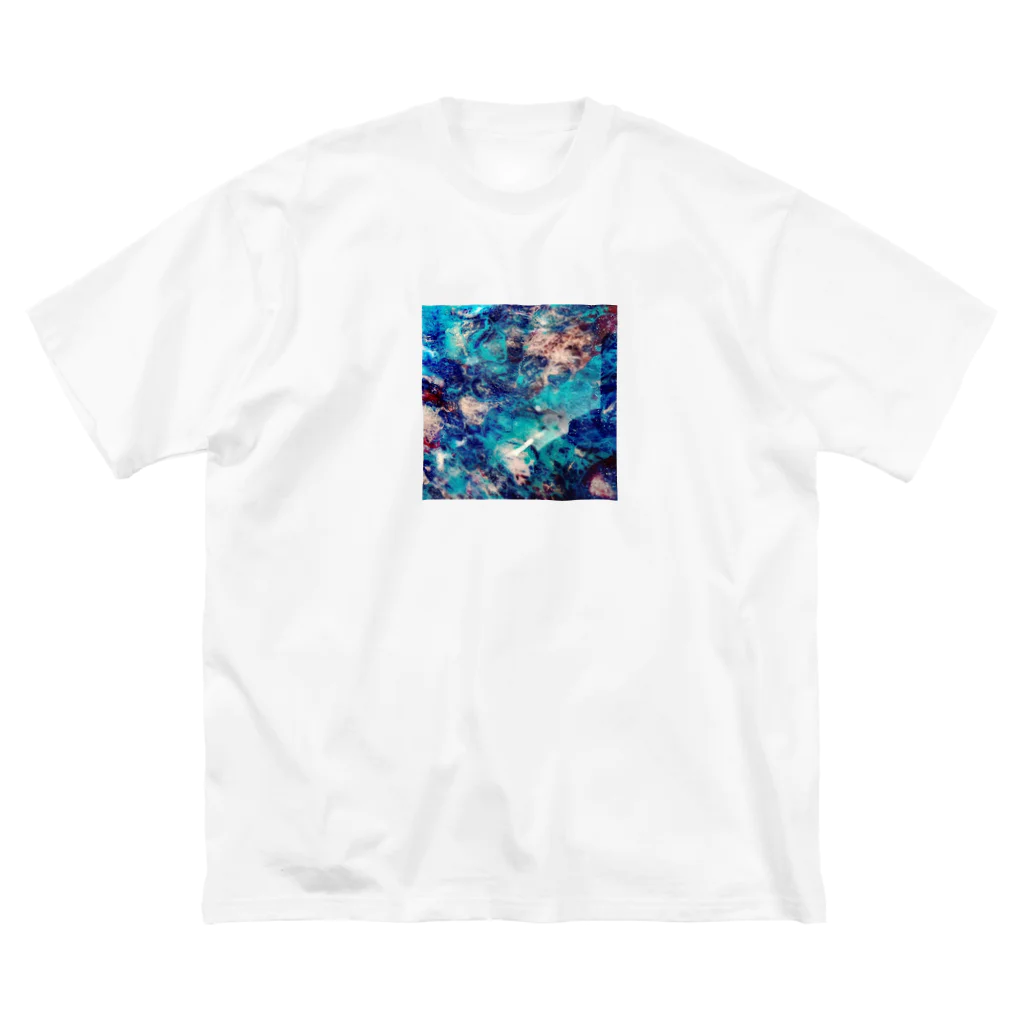 【抽象画】melty moon【フルイドアート】の宙境Ⅱ ビッグシルエットTシャツ