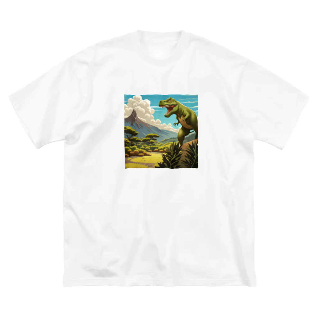 和彩-Wairoriのアニメ調　ティラノサウルス Big T-Shirt