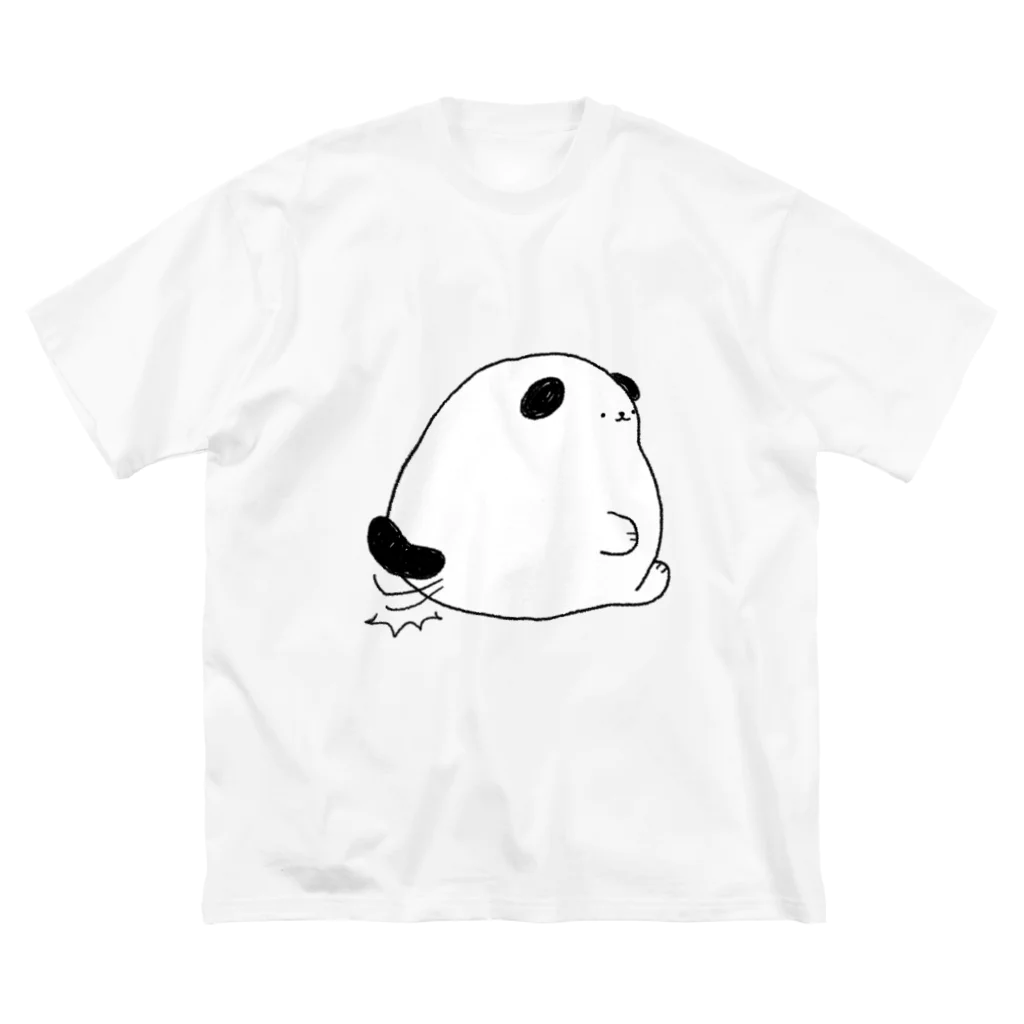 にこにこしろいるか市場 suzuri支店のごきげんな犬 Big T-Shirt