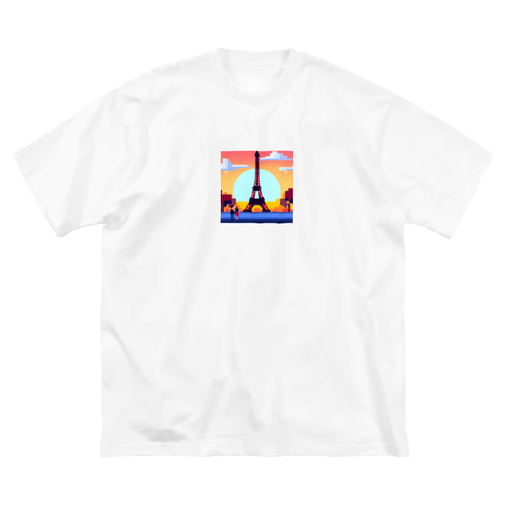 shibasannのフランスの風景のピクセルアート Big T-Shirt