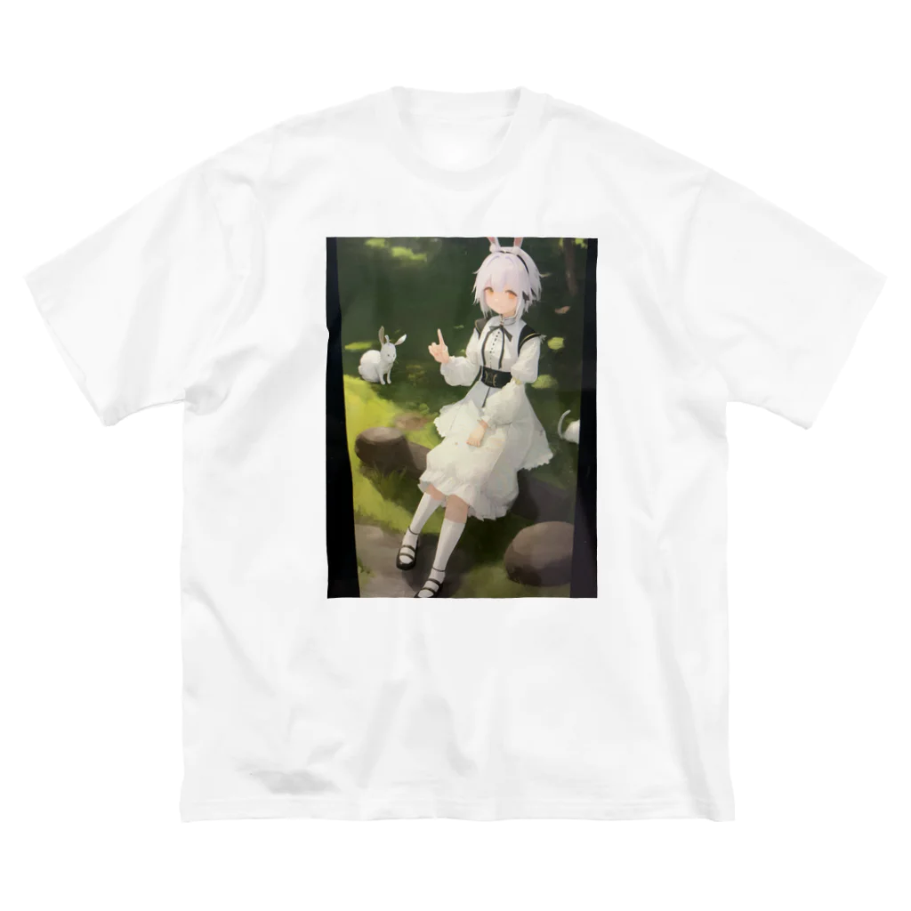 mamichin1122のウサ耳少女 ビッグシルエットTシャツ