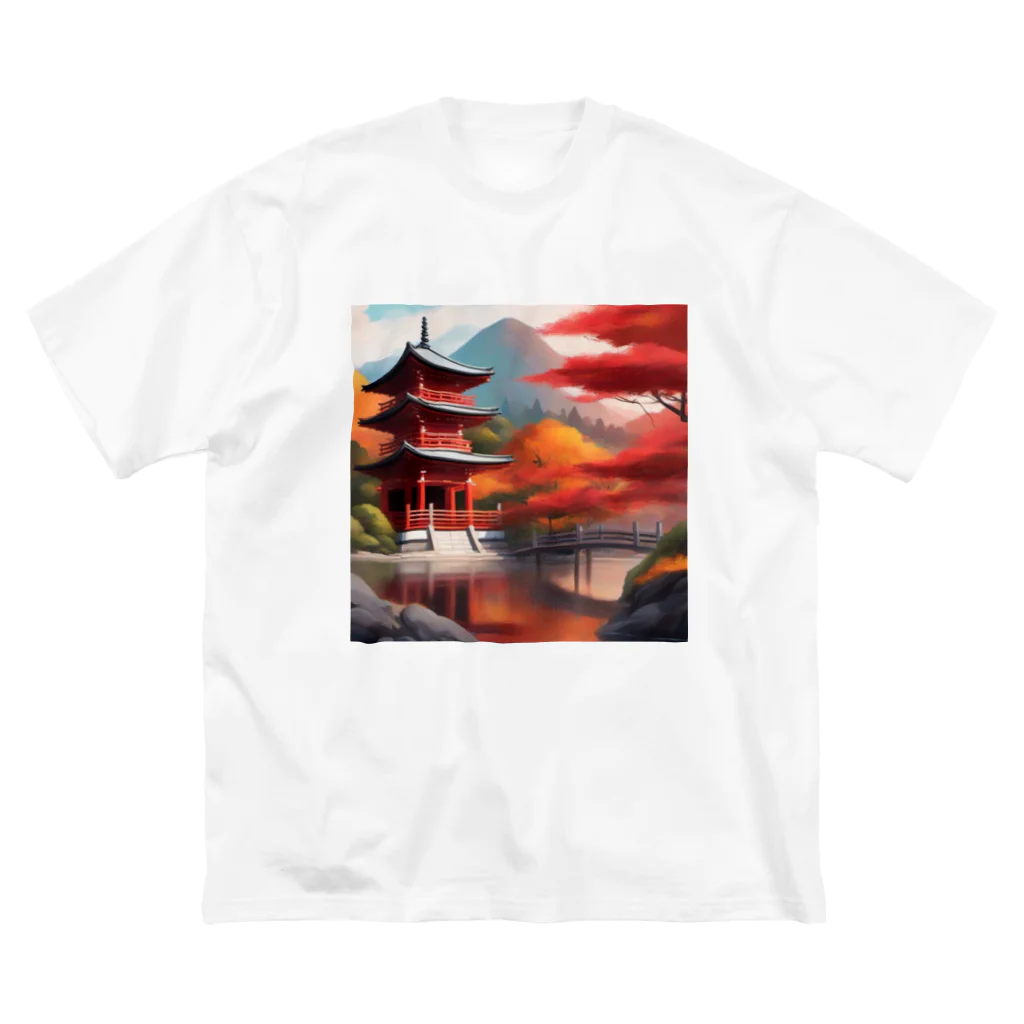 シンゲンの日本の風景・京都編 ビッグシルエットTシャツ