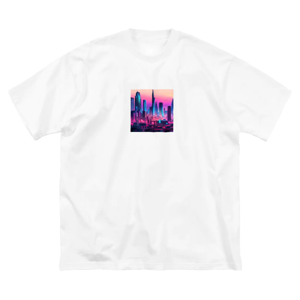  Neo Nature Threads（ネオ ネイチャー スレッズ）の未来都市の視線　～Gaze of the Future City～ ビッグシルエットTシャツ