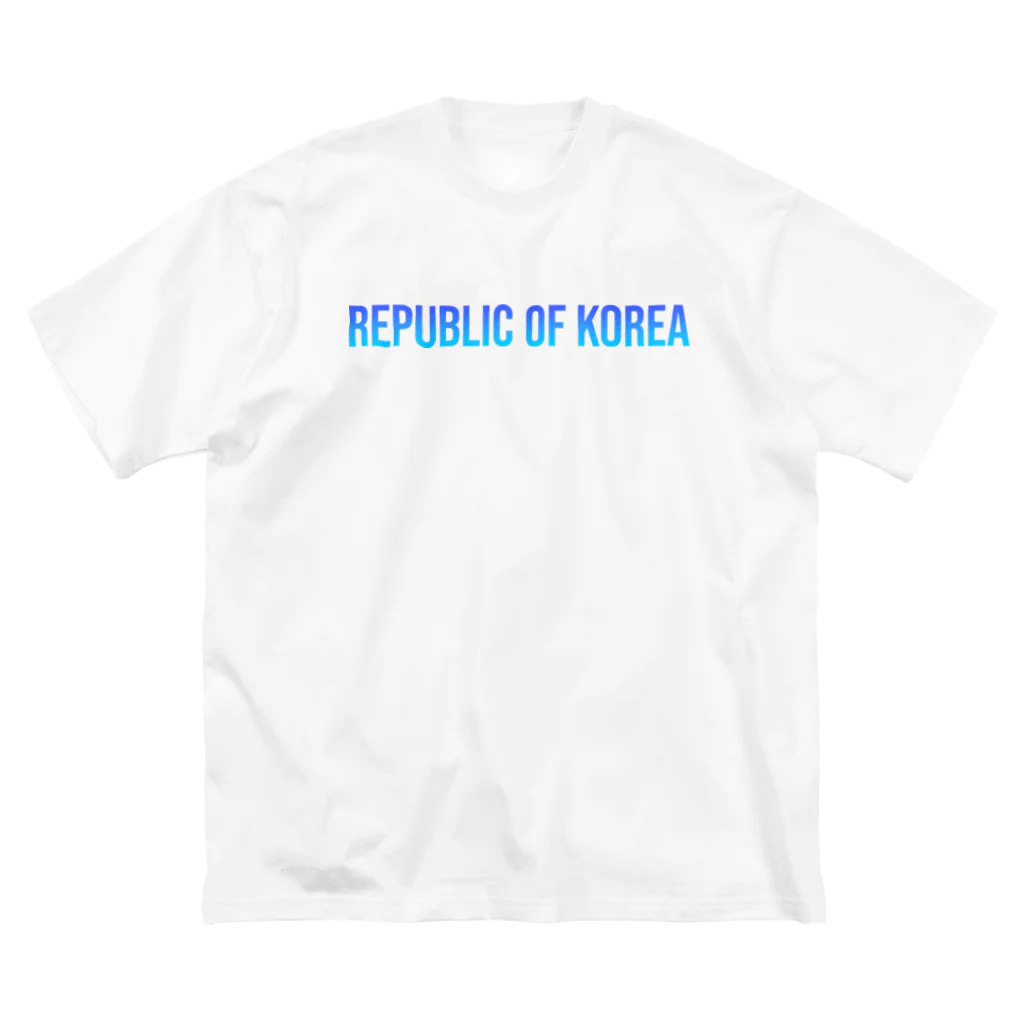 ON NOtEの韓国 ロゴブルー ビッグシルエットTシャツ