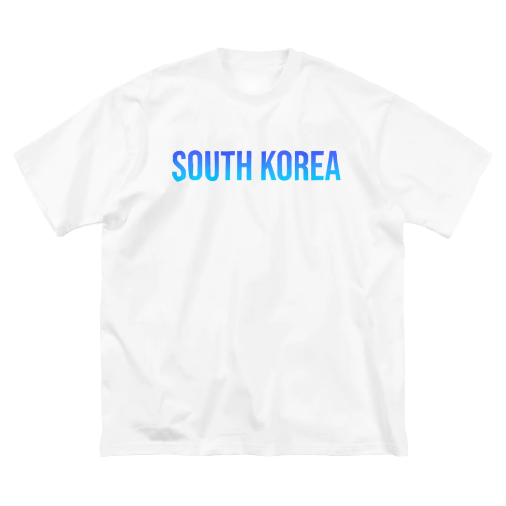 ON NOtEの大韓民国 ロゴブルー ビッグシルエットTシャツ