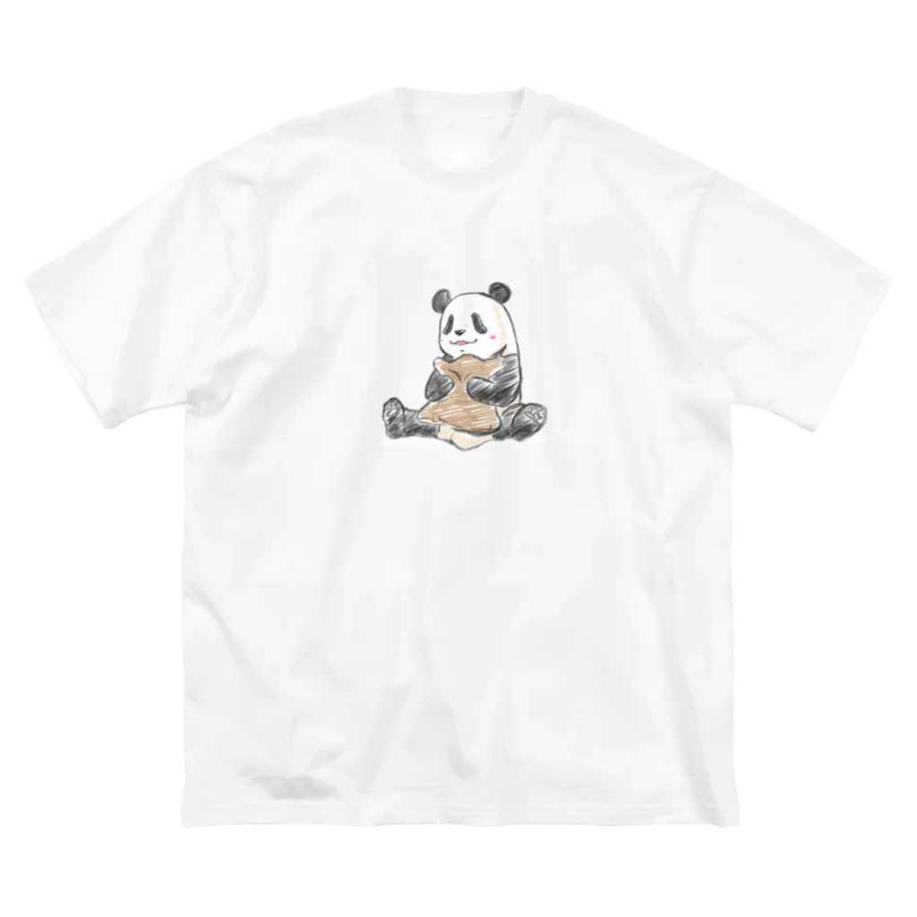 モフモフようせいさんshopのどんごろすぱんだ ビッグシルエットTシャツ