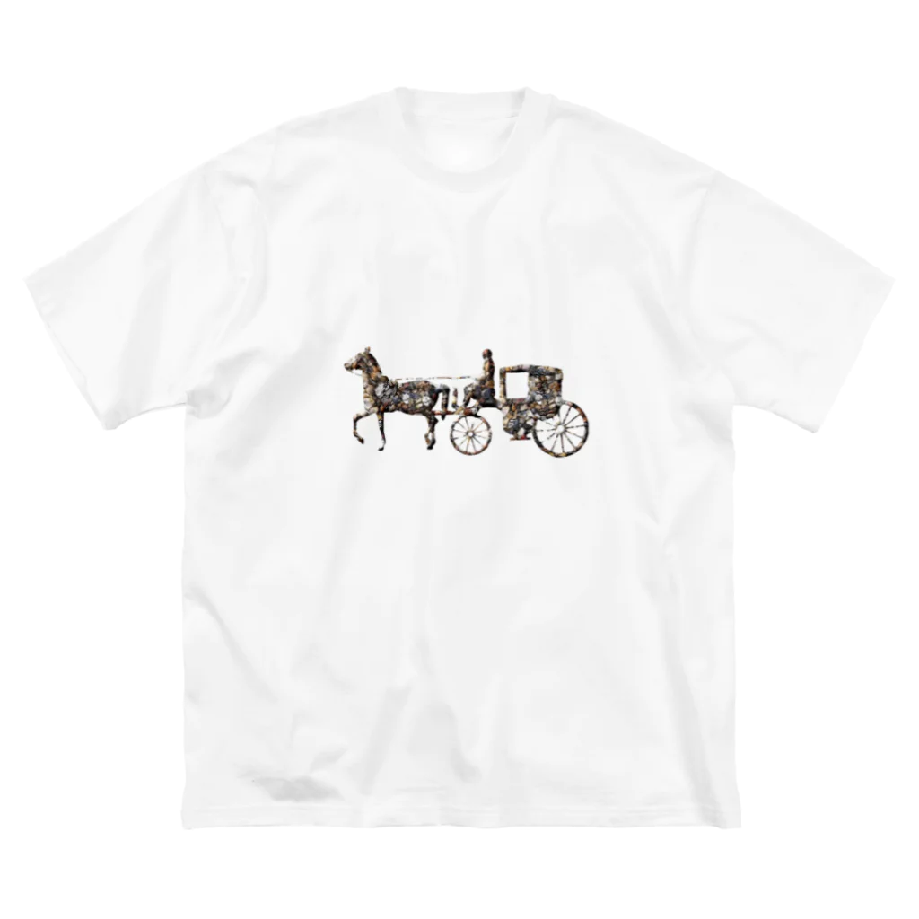 mumusの馬車　stone ビッグシルエットTシャツ