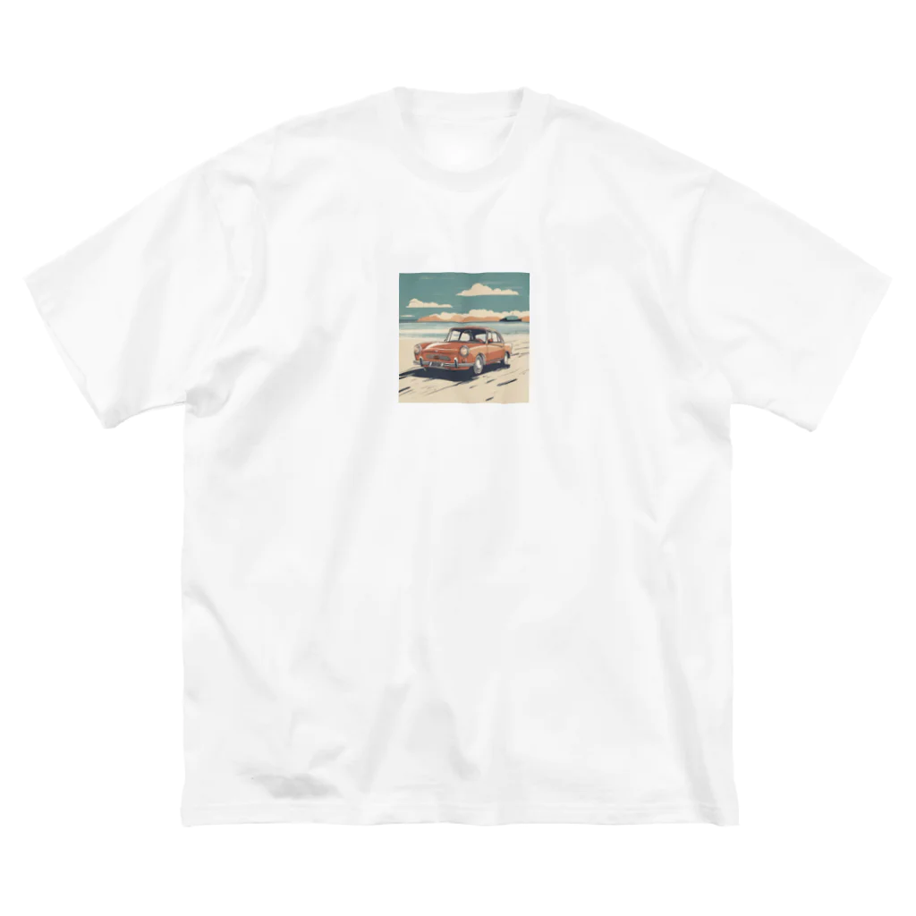yuki_kmの波の音とともに走る、究極のビーチカー ビッグシルエットTシャツ
