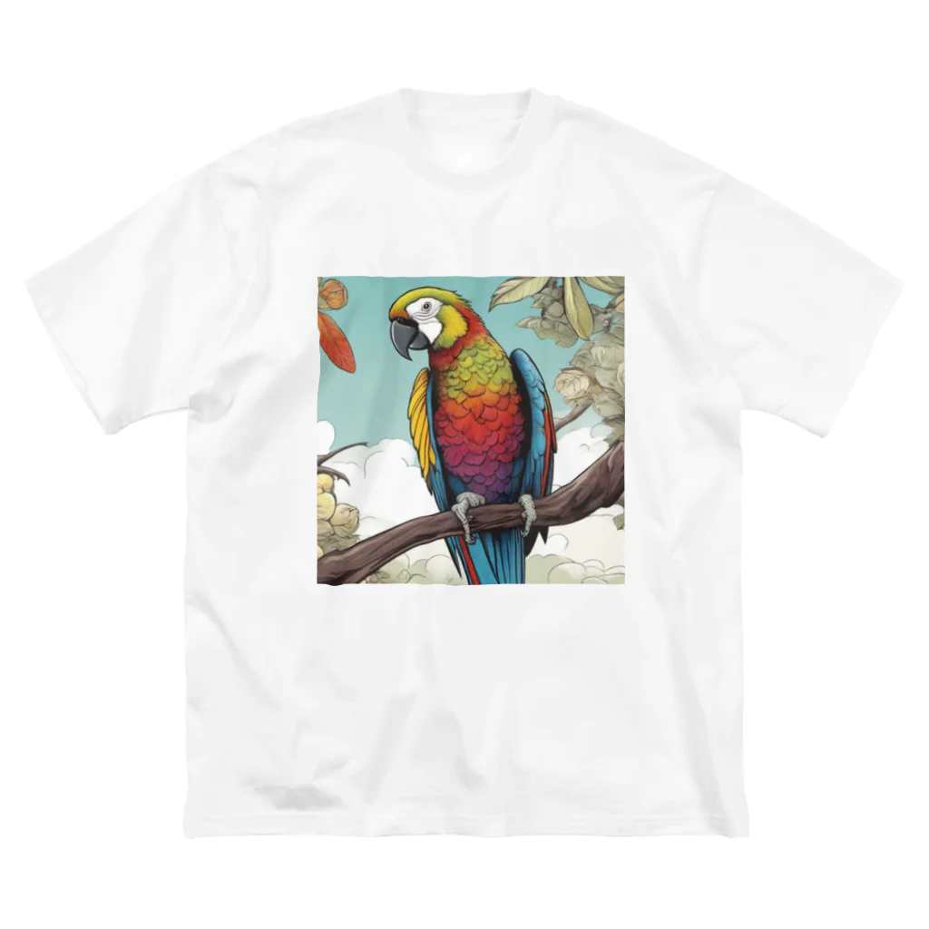 GOLAEのkarafurインコ ビッグシルエットTシャツ