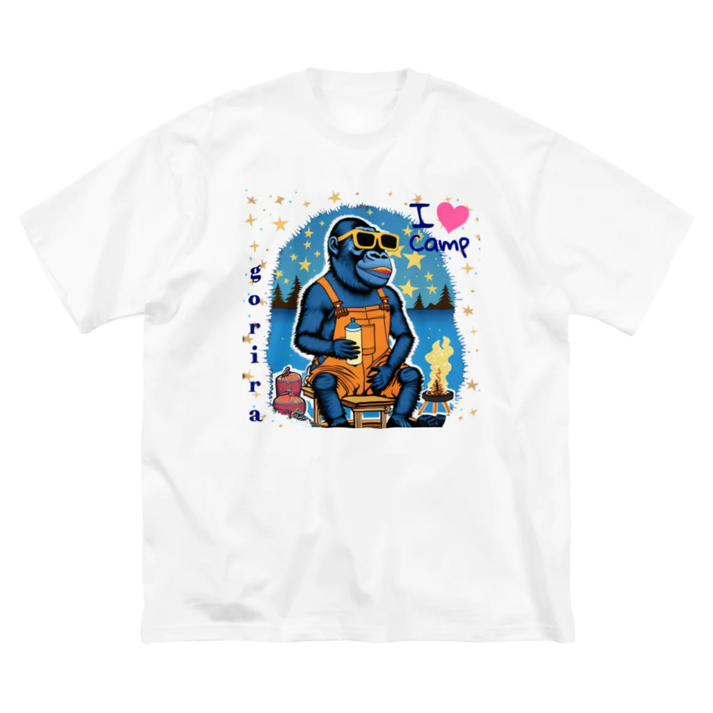 Curiosity＋のI❤️Camp ごりら ビッグシルエットTシャツ