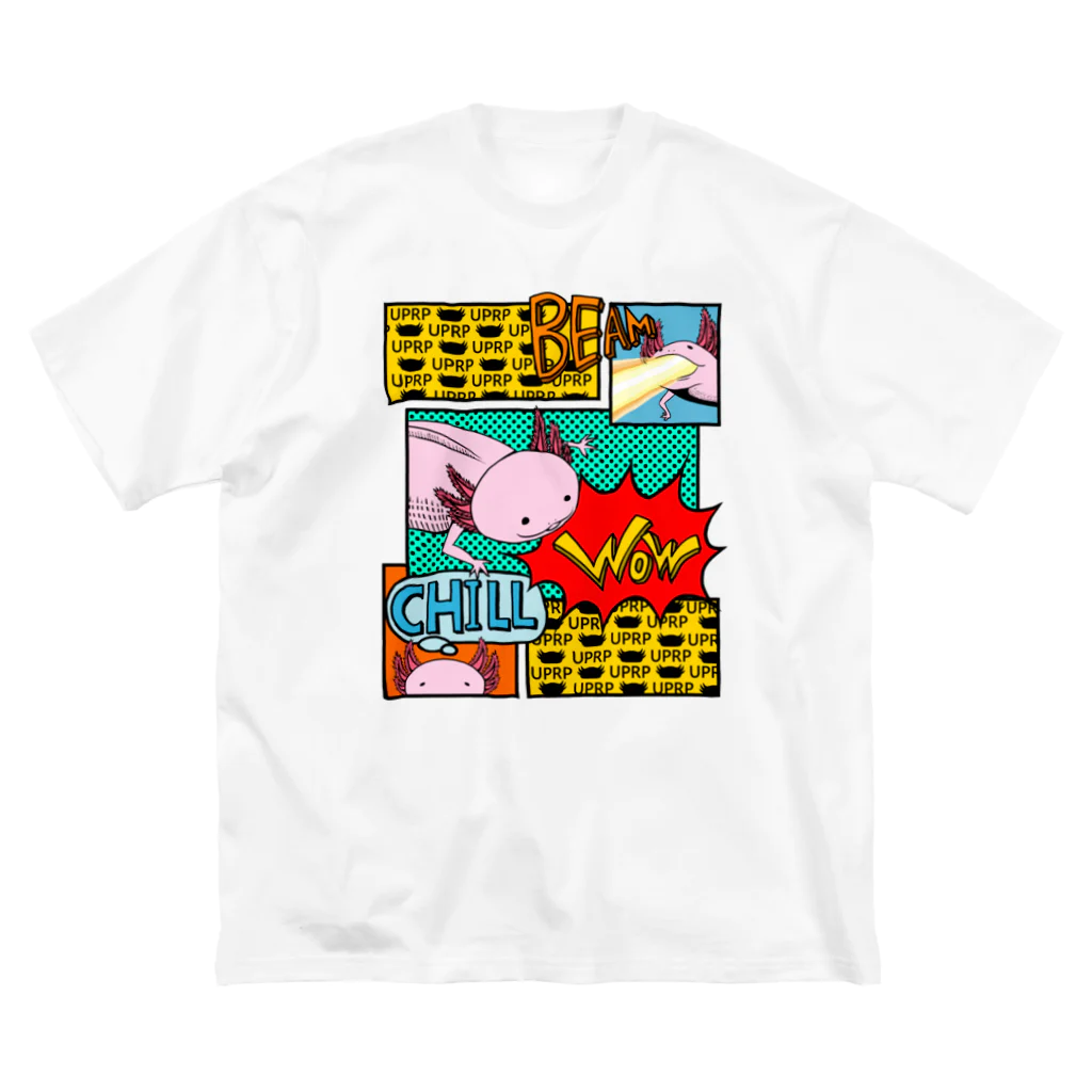 めいぷる工房メキシコサラマンダー支店のアメコミ風サラマンダー ビッグシルエットTシャツ