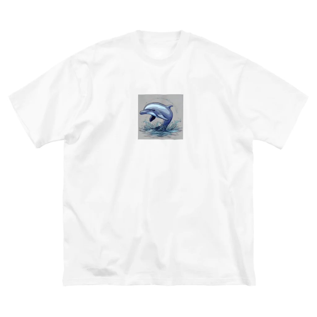 AQUARIUMのイルカ ビッグシルエットTシャツ