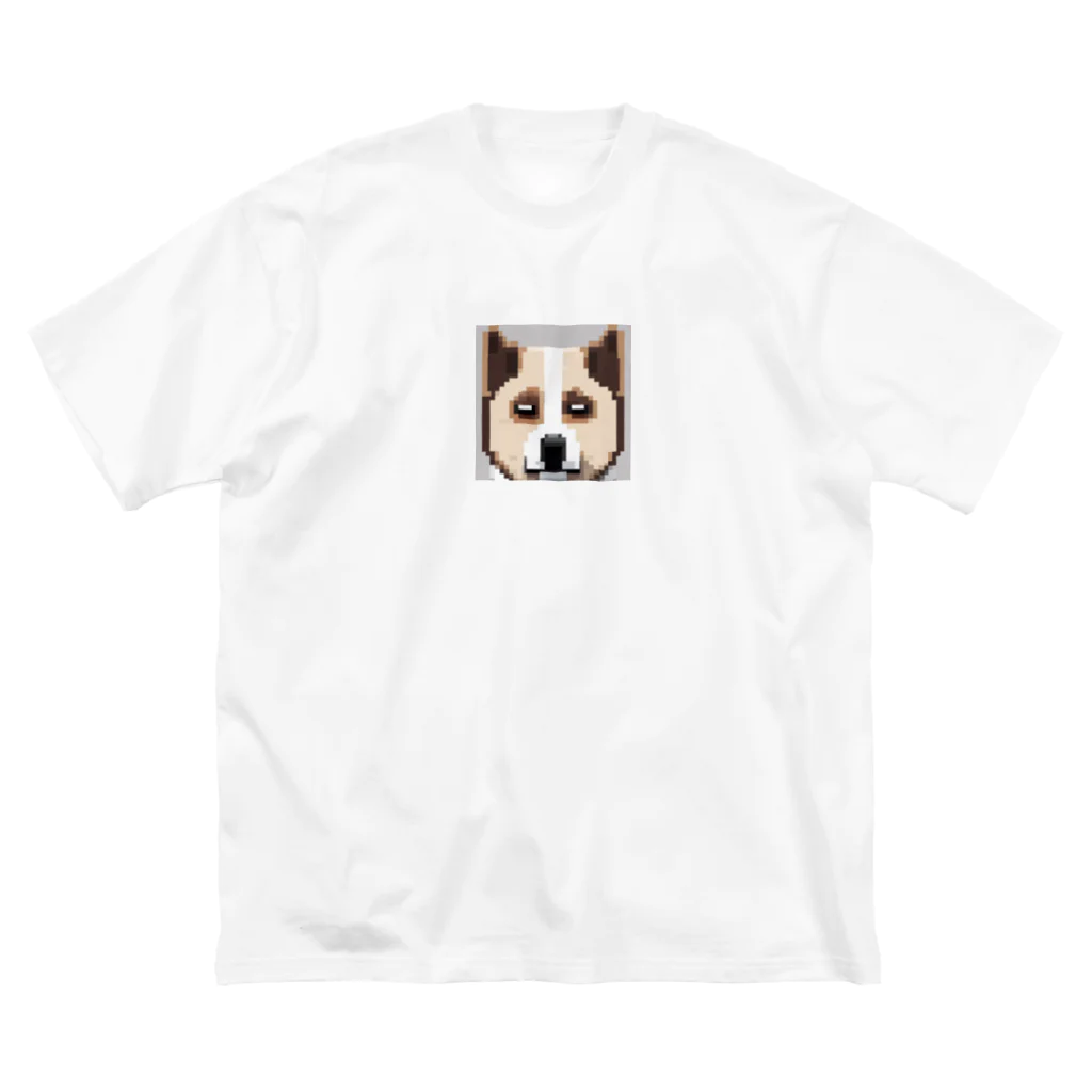 たるほのお店のピクセルアートのかわいい秋田犬 ビッグシルエットTシャツ