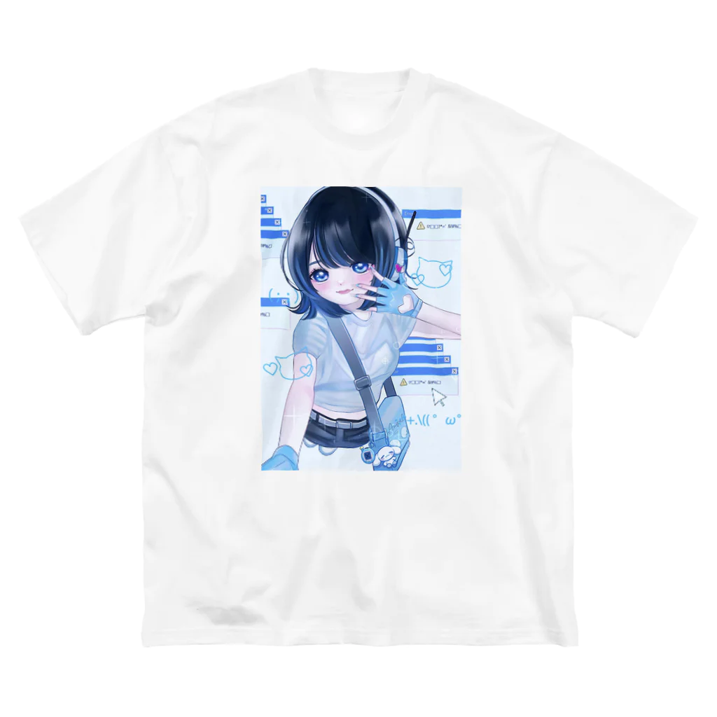 はるくも☁の水色サイバー女子 Big T-Shirt