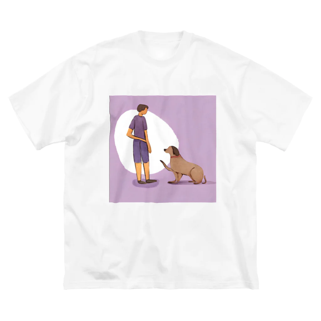 musashi-5の犬と人間 ビッグシルエットTシャツ