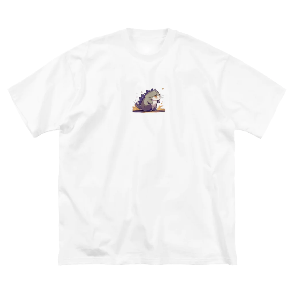 kohakuryuの大怪獣　にゃおん ビッグシルエットTシャツ