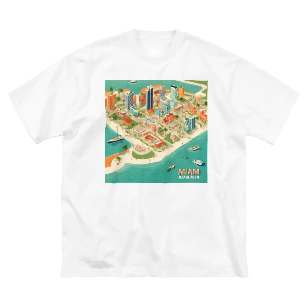 maeken work shopipのマイアミイラスト Big T-Shirt