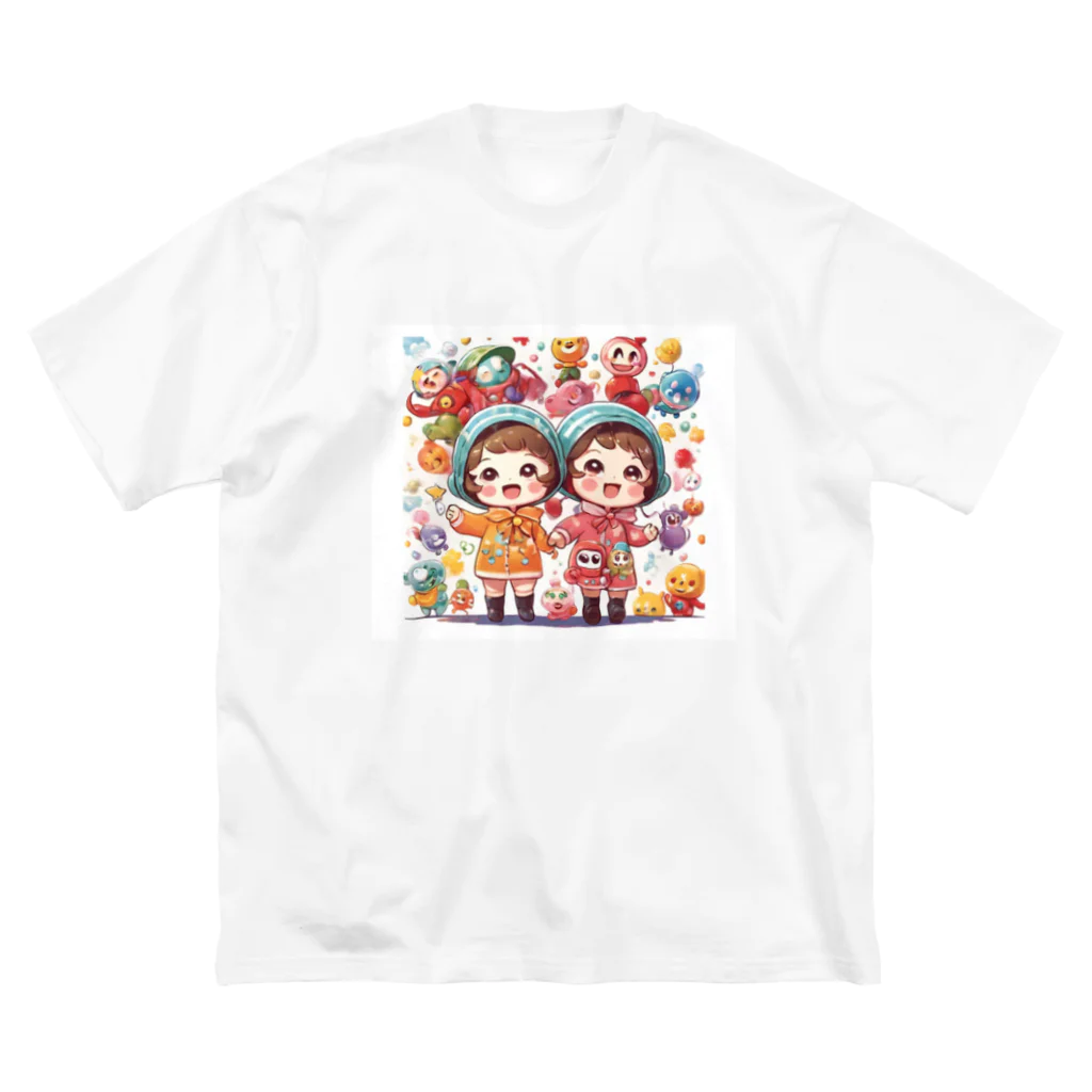 オットサンのかわいい双子 ビッグシルエットTシャツ