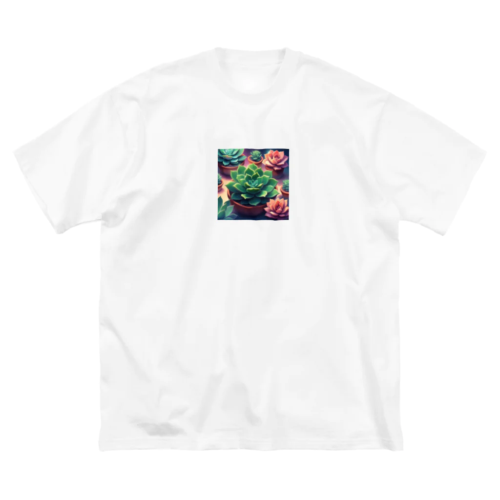 matu0の多肉植物のある暮らし ビッグシルエットTシャツ