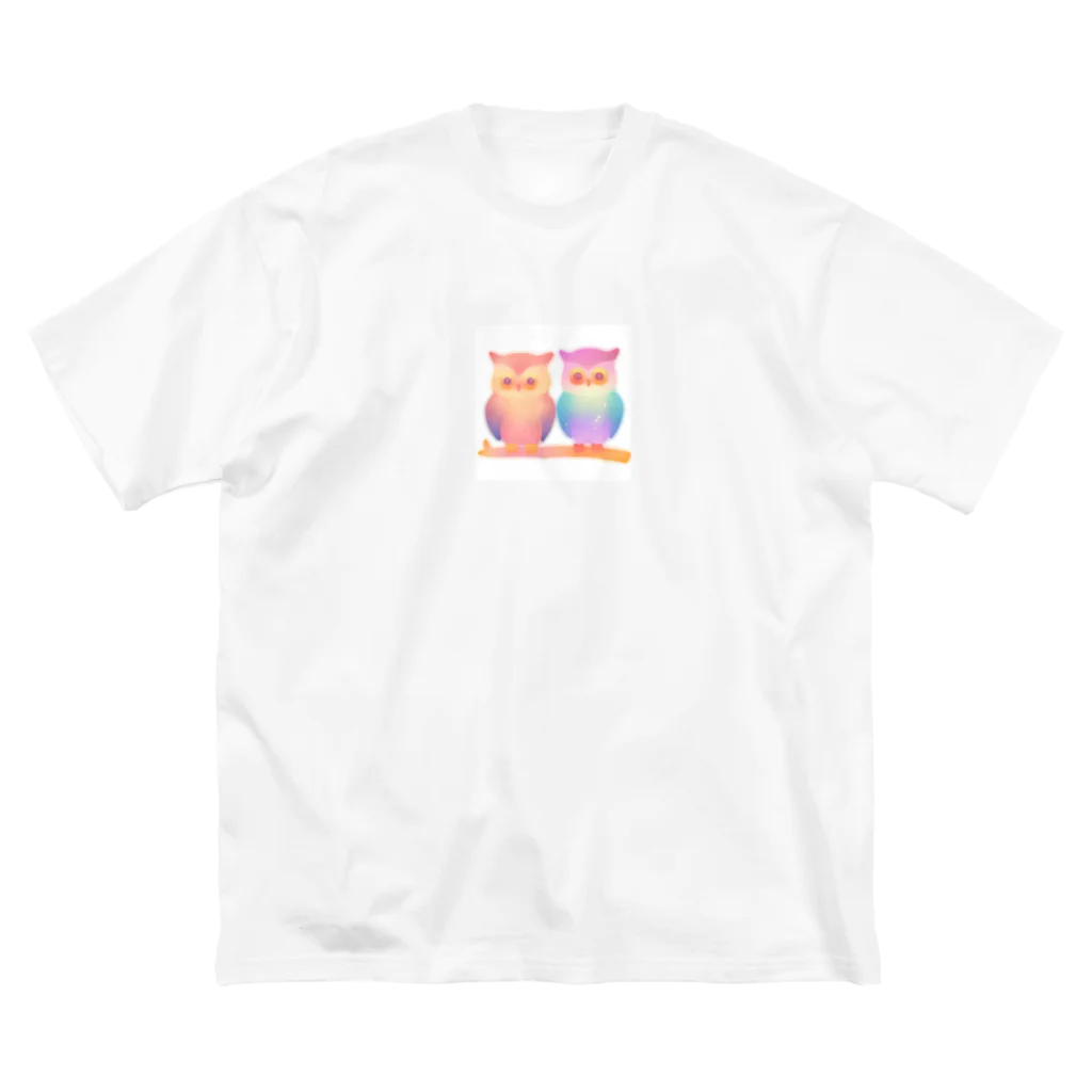 激辛めんまのきゅんフクロウ ビッグシルエットTシャツ