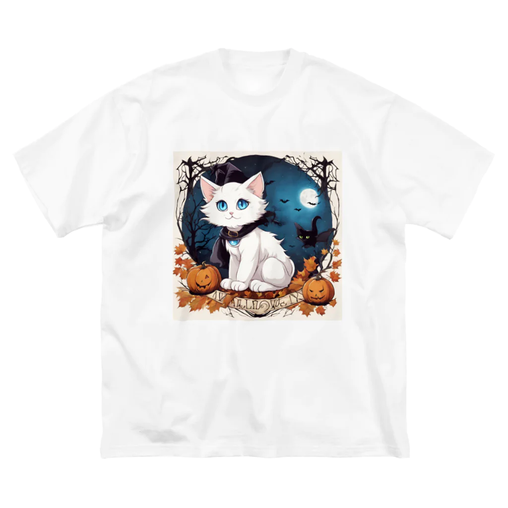 yoiyononakaのハロウィンの白猫08 Big T-Shirt