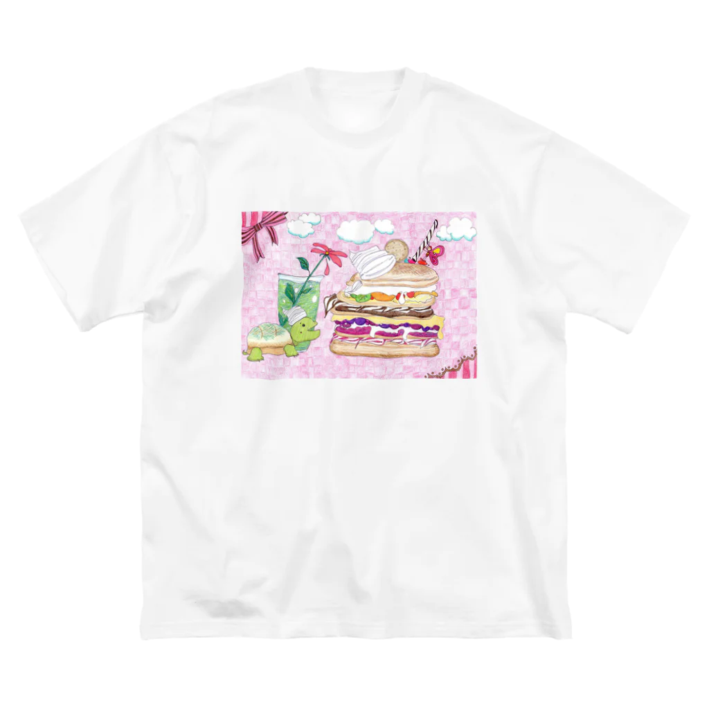 つぎのかめろんぱんけーき ビッグシルエットTシャツ