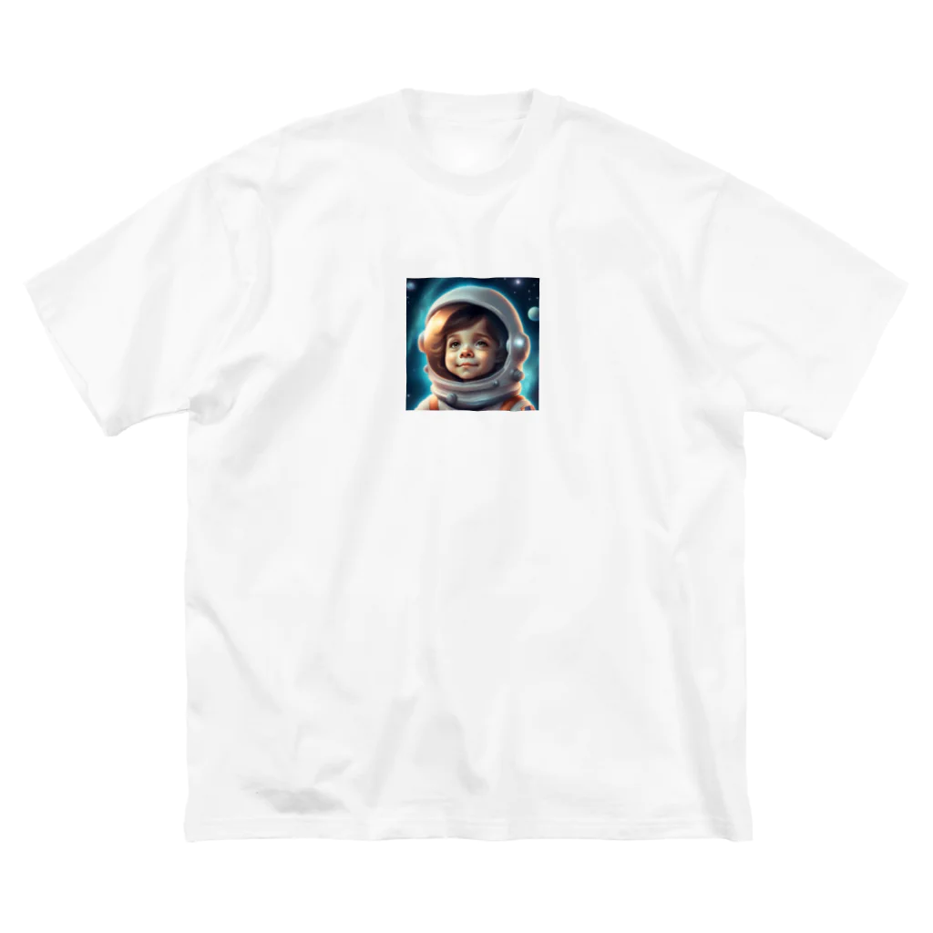 wloop01の可愛い宇宙飛行士 ビッグシルエットTシャツ