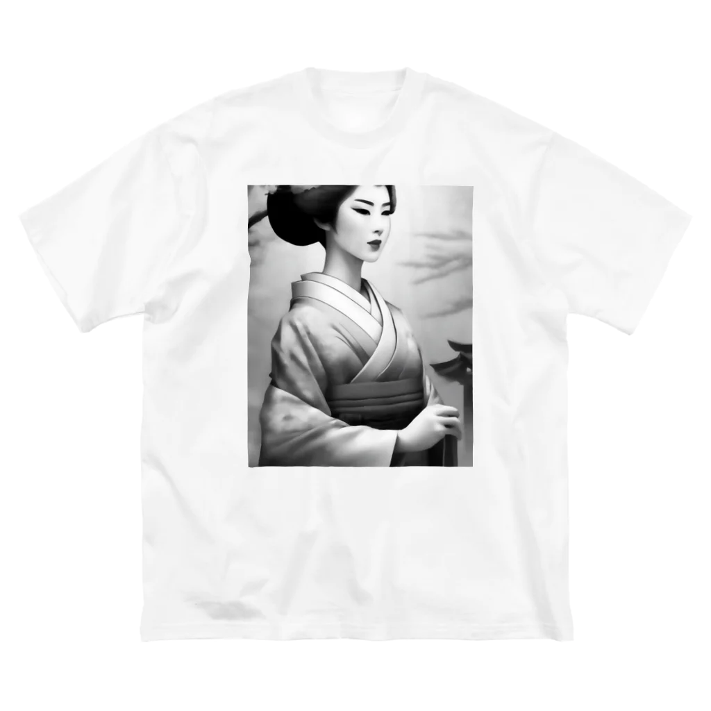 wawomotsuのJapanese Courtesan Bloom Tee ”Geisha” ビッグシルエットTシャツ