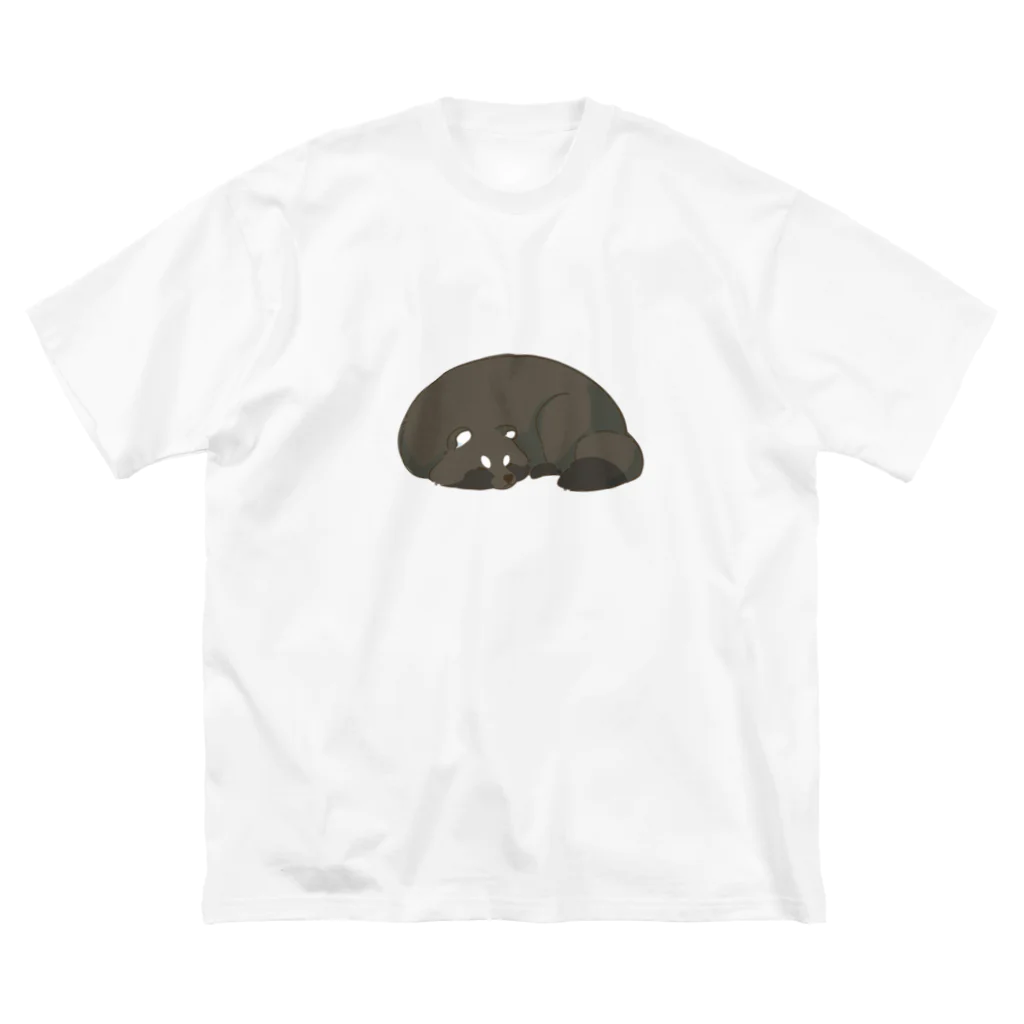 青年Cのすやすやたぬき ビッグシルエットTシャツ