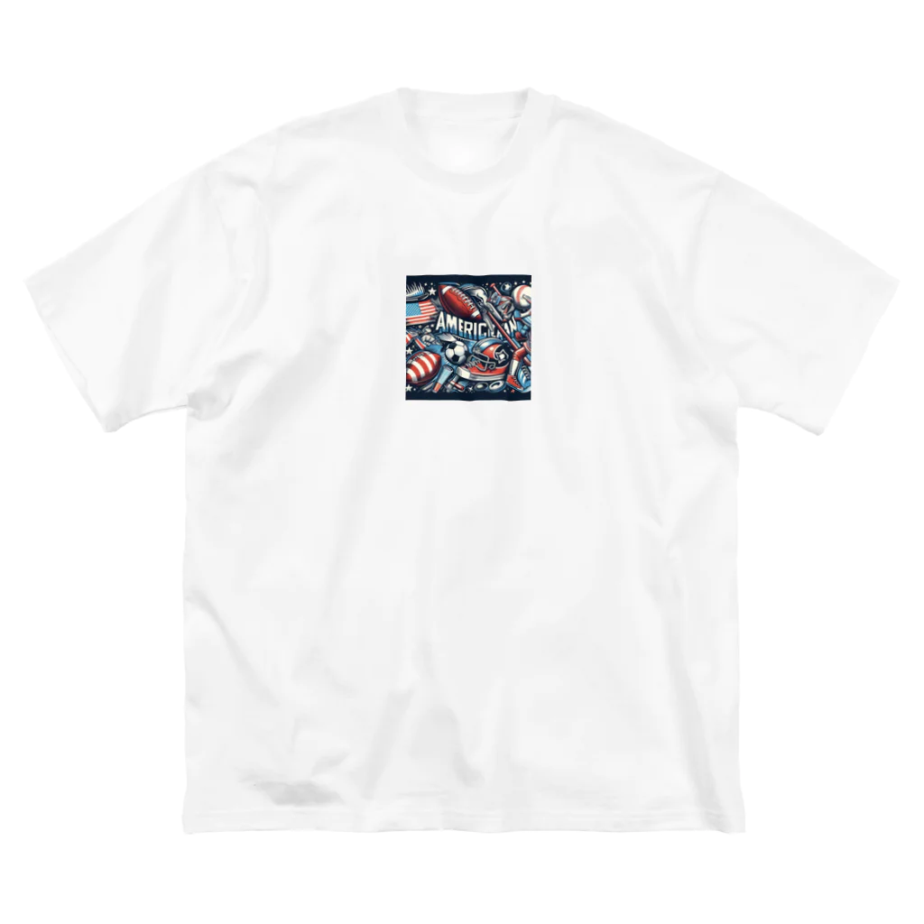 Satoshi27の "アメリカンスポーツの輝き" ビッグシルエットTシャツ