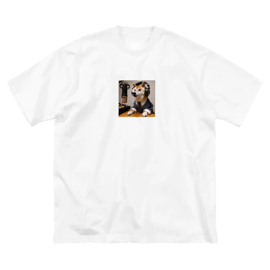 0416artの柴犬ラジオ ビッグシルエットTシャツ