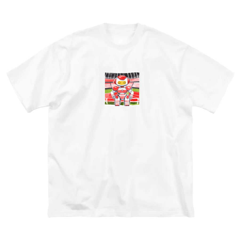 pepe55のサッカーロボ ビッグシルエットTシャツ