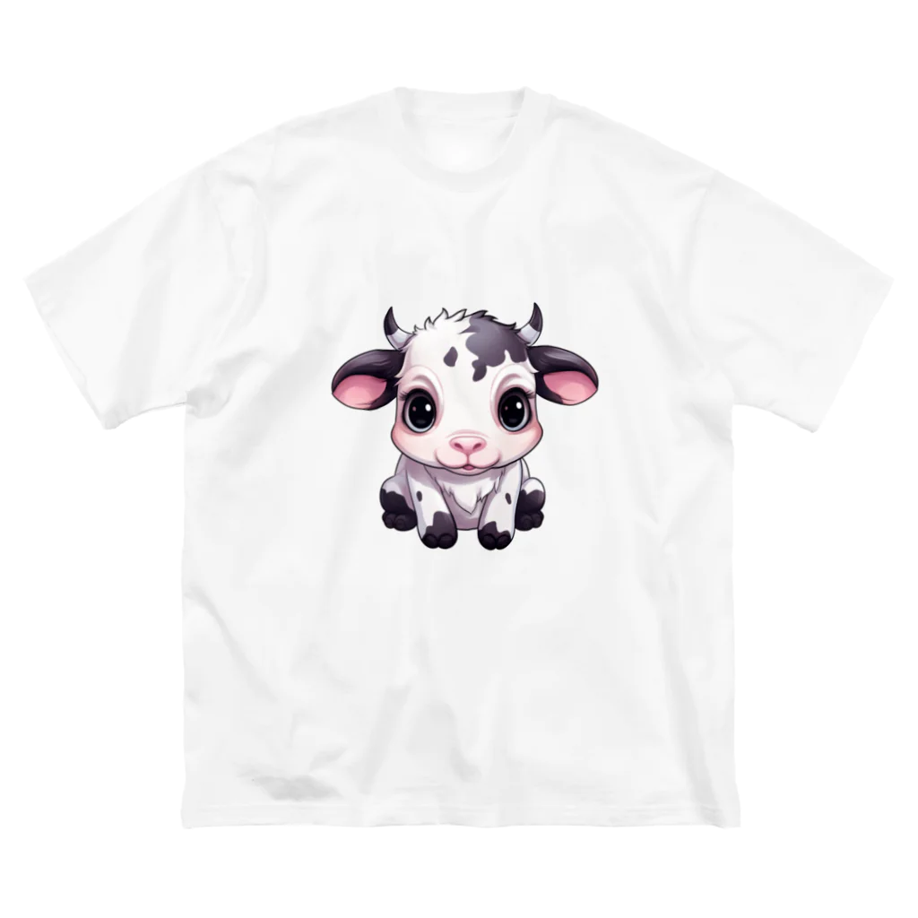 Vasetti_pressの可愛い牛 ビッグシルエットTシャツ