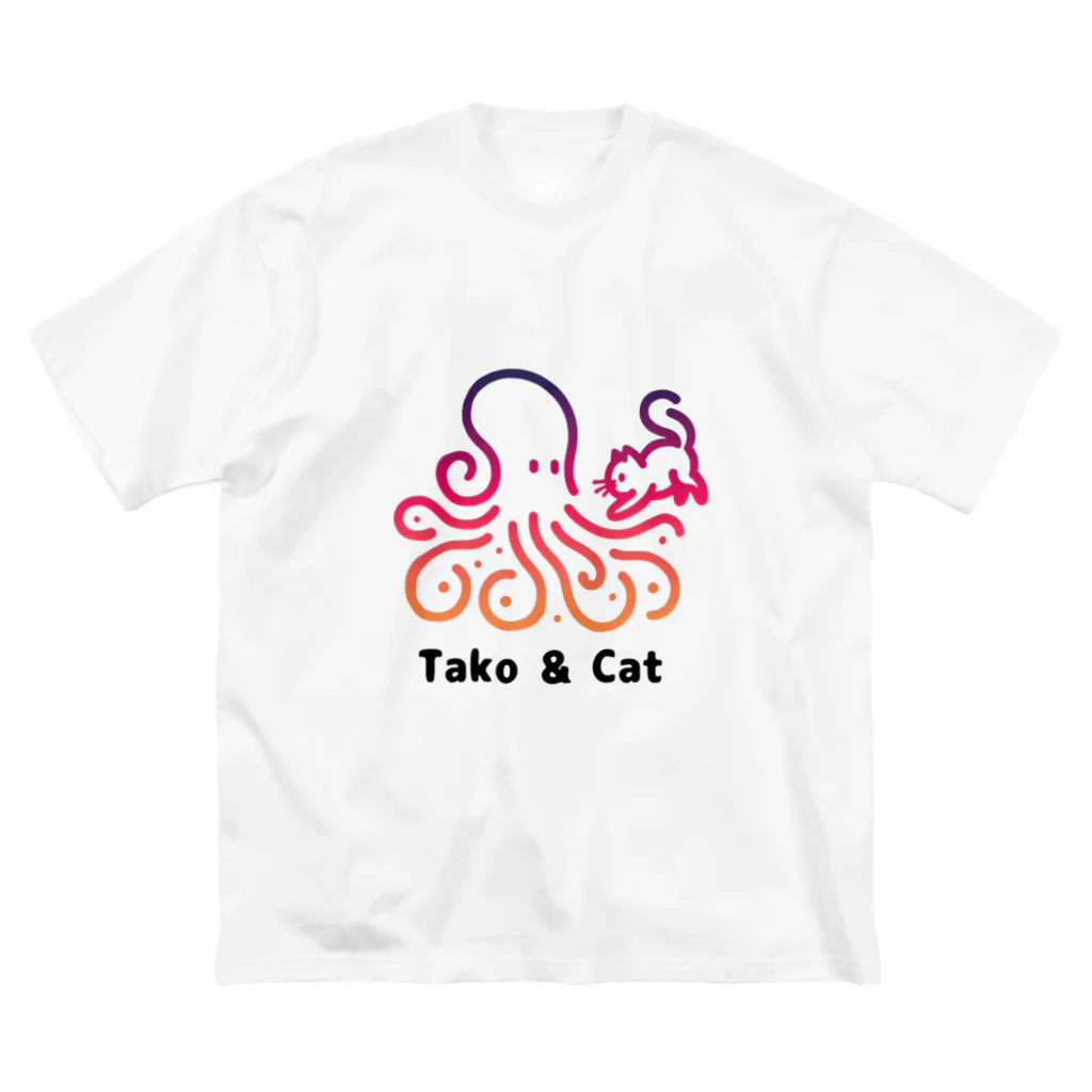 bravoadのタコ & 猫 ビッグシルエットTシャツ