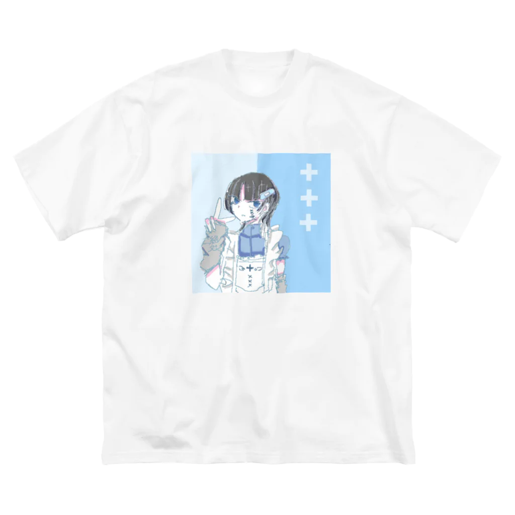 illのみずいろめいどてんしちゃん ビッグシルエットTシャツ