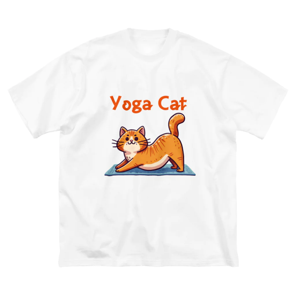 bravoadのヨガで猫のポーズ ビッグシルエットTシャツ