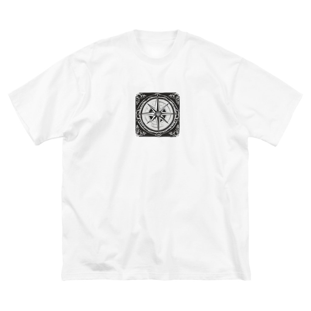 ecliptic thread(モノトーンロゴSHOP)のコンパスロゴ Big T-Shirt