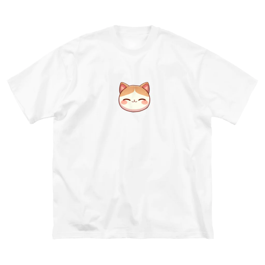 Nekonan Itemsのほっぺたんまるみかん猫 ビッグシルエットTシャツ