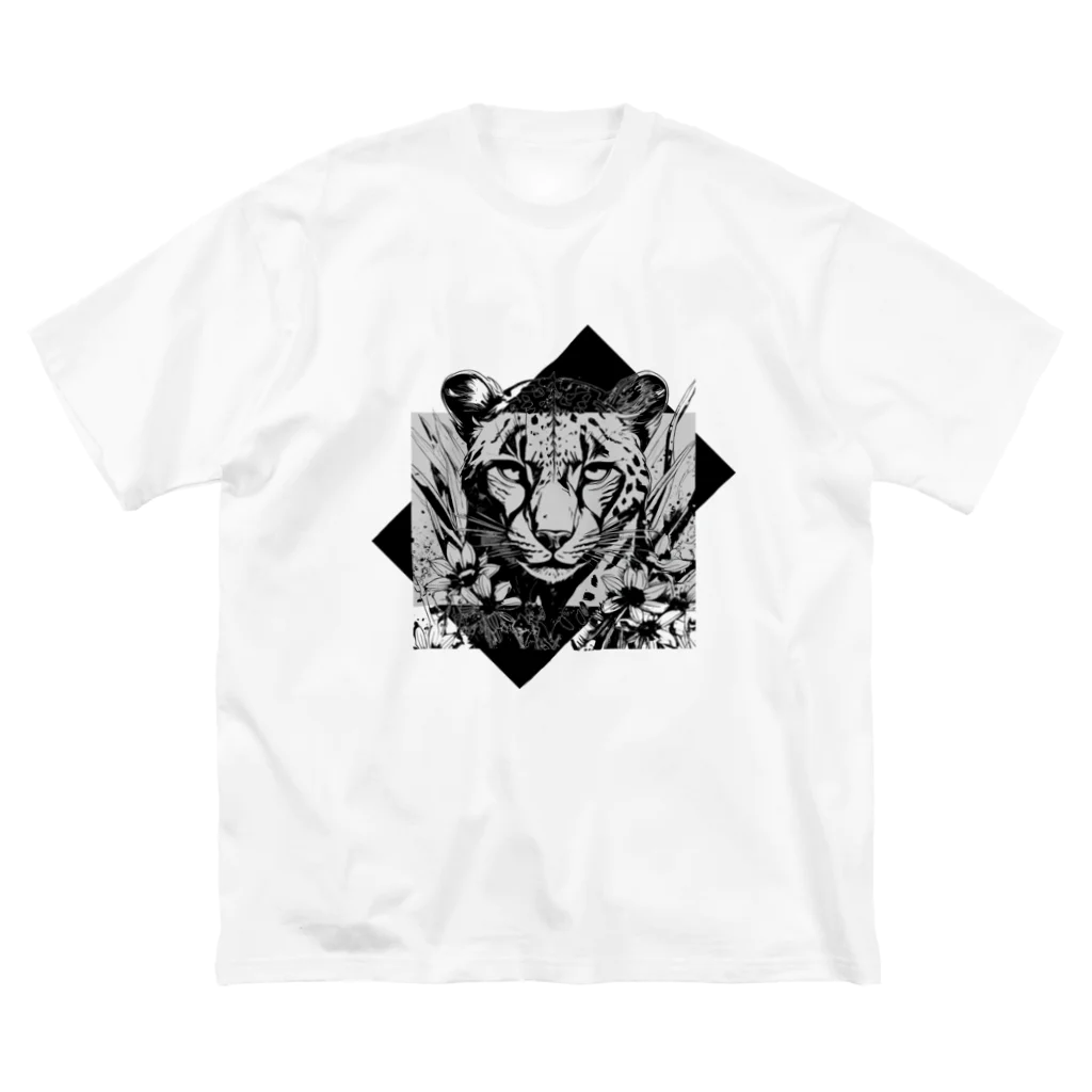 モツ鍋屋のモノクロチーター Big T-Shirt