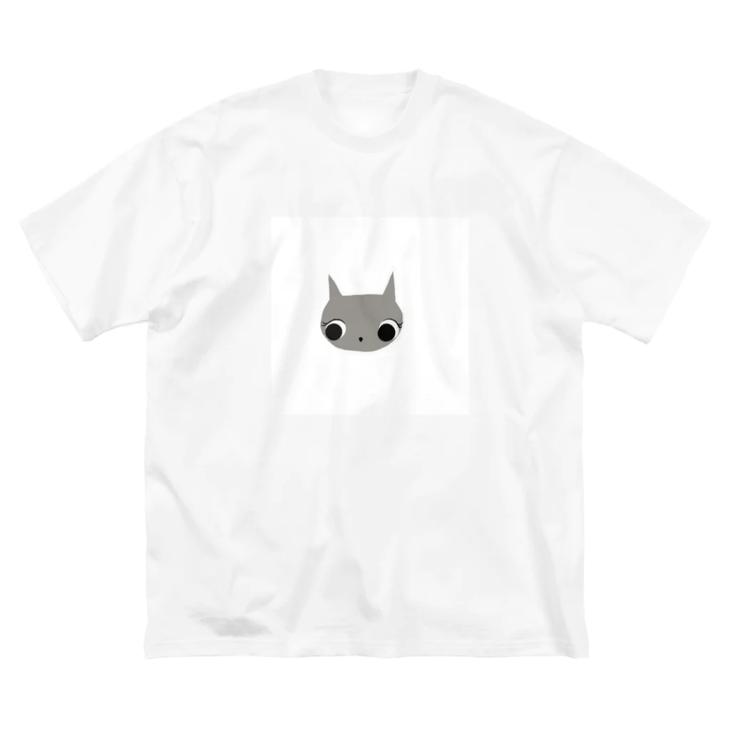 Popo Landのねこの「ね」 ビッグシルエットTシャツ