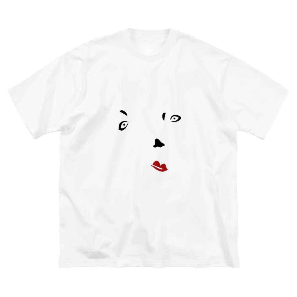 IHYLIの福笑い ビッグシルエットTシャツ