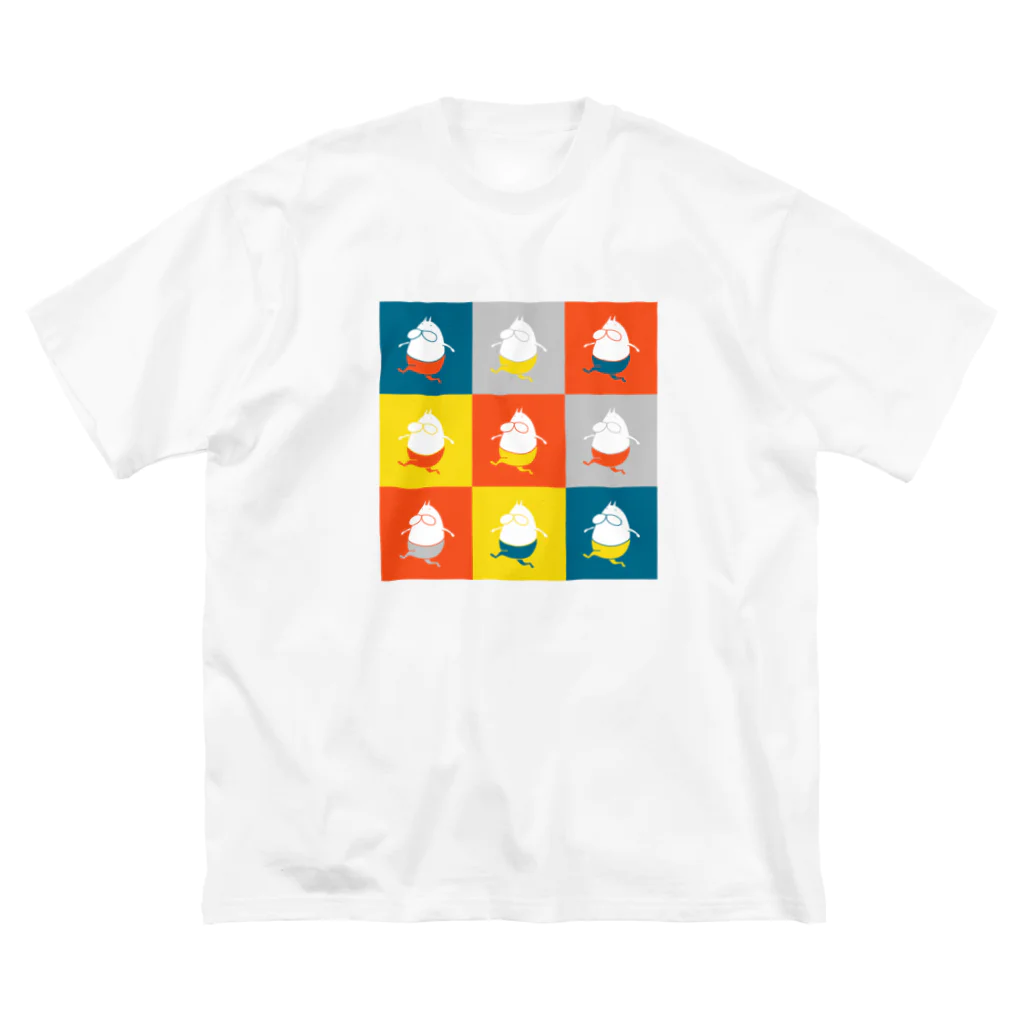 くらきち ONLINE SHOPのねこタイツ 3 × 3 Big T-Shirt