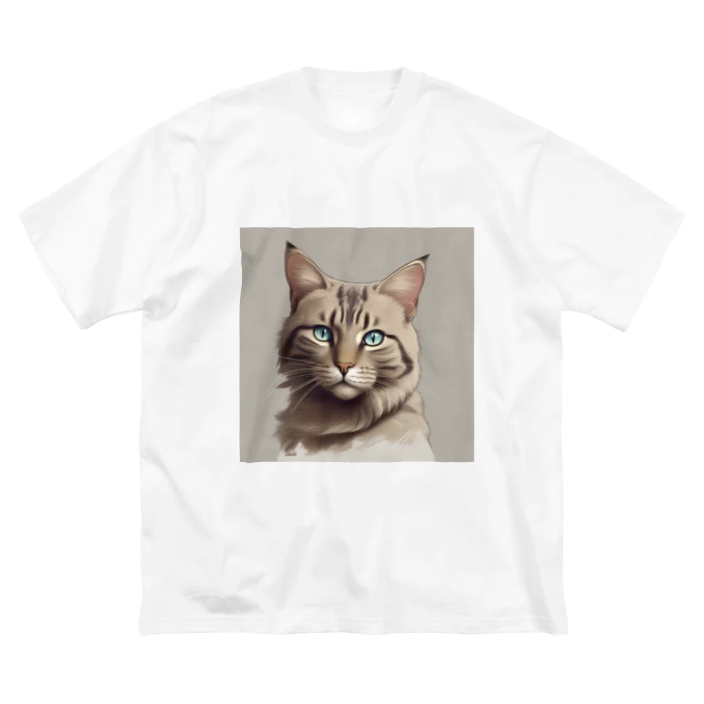 うねうねキャッチのエレガントなネコ Big T-Shirt