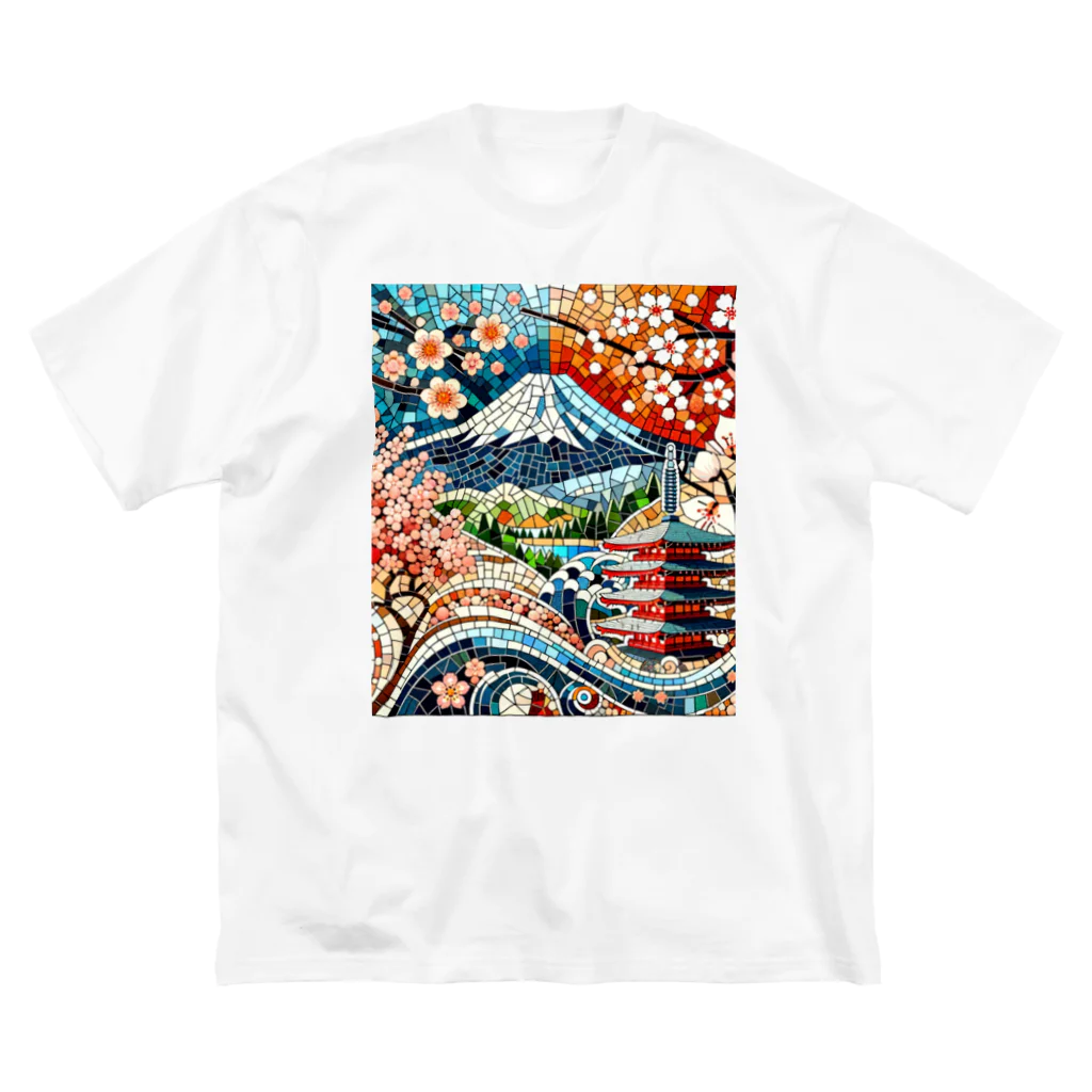 kageblogの日本の伝統と美しさを象徴するモザイクアート Big T-Shirt