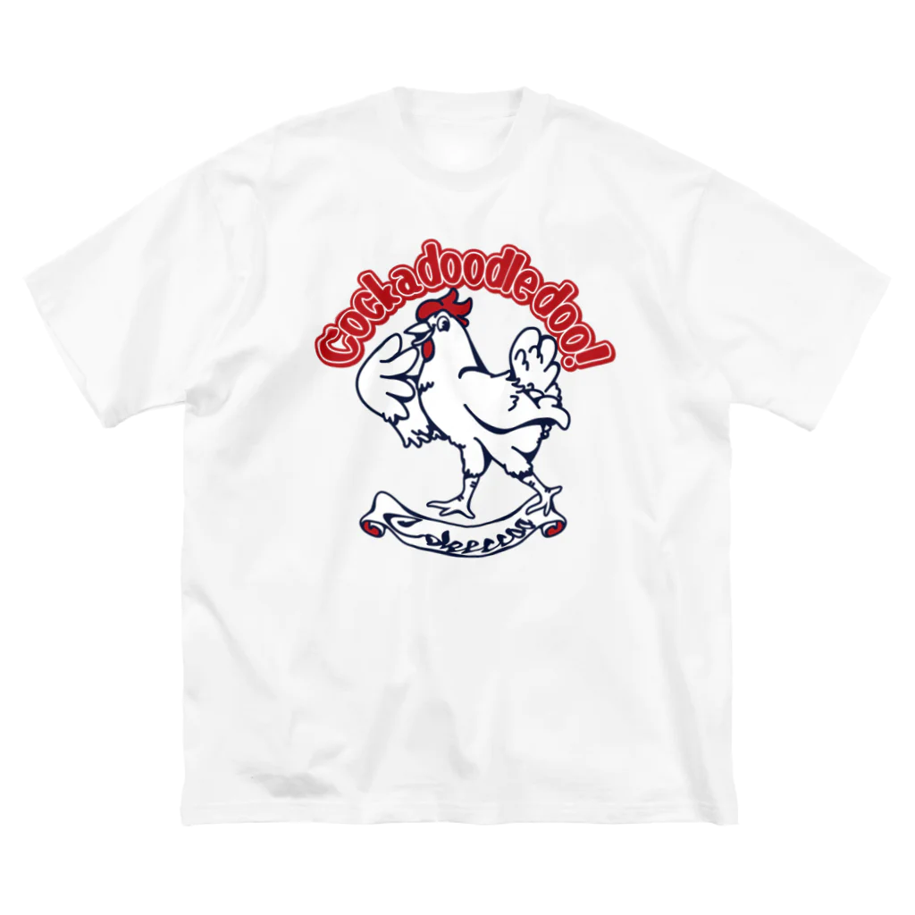 Cɐkeccooのアメリカンテイストチキン-レトロカラー ビッグシルエットTシャツ