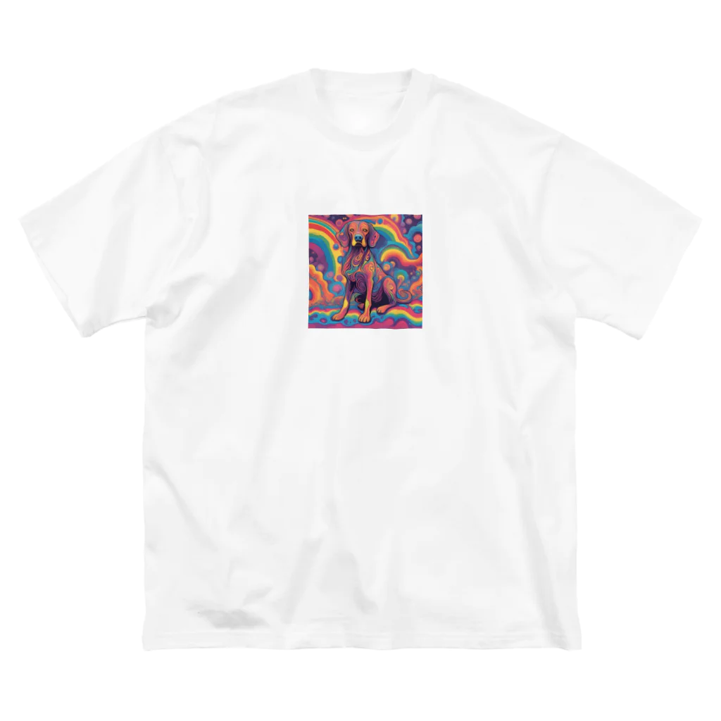 ひとやすみ　らいふのサイケな犬 Big T-Shirt