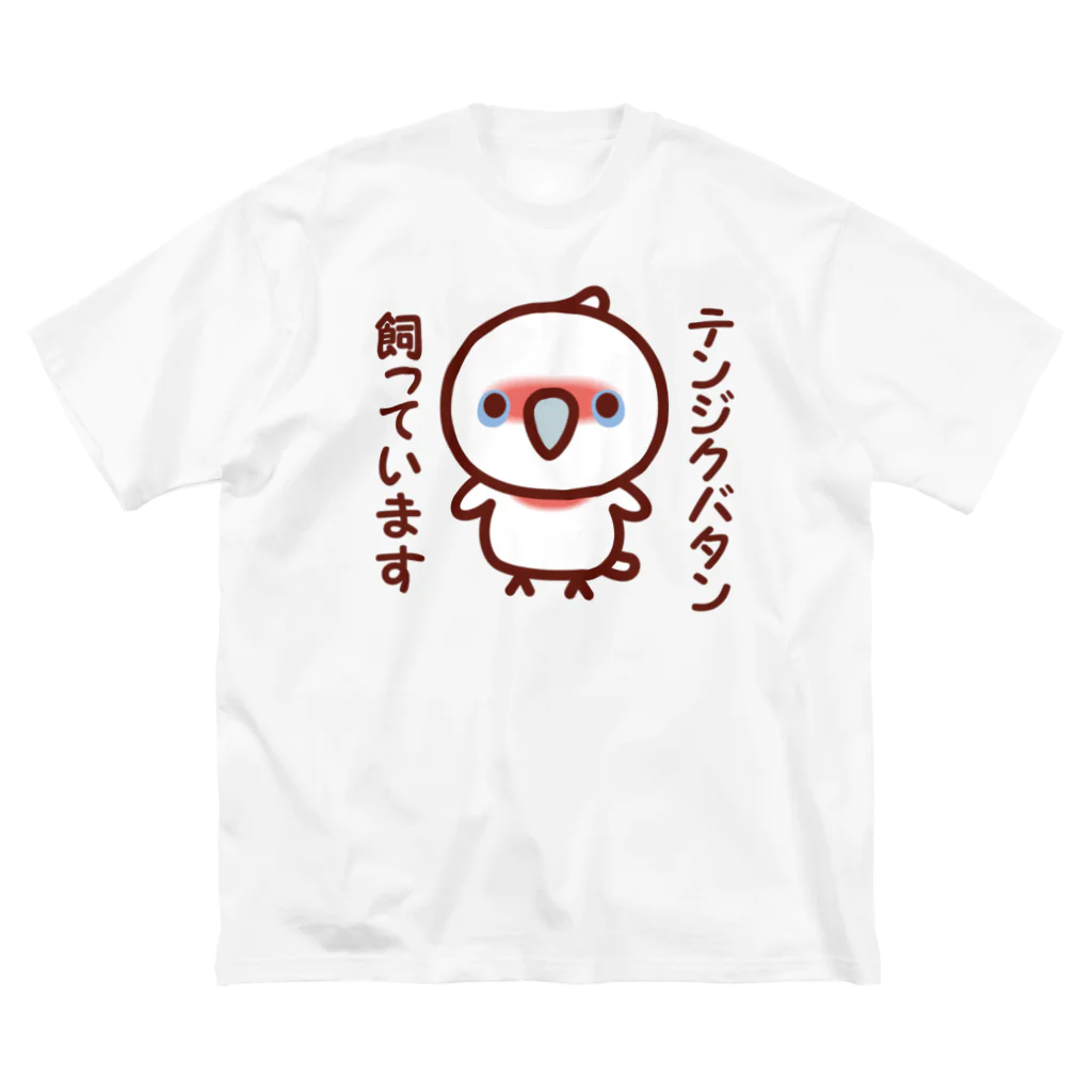 いんこ屋堂のテンジクバタン飼っています ビッグシルエットTシャツ