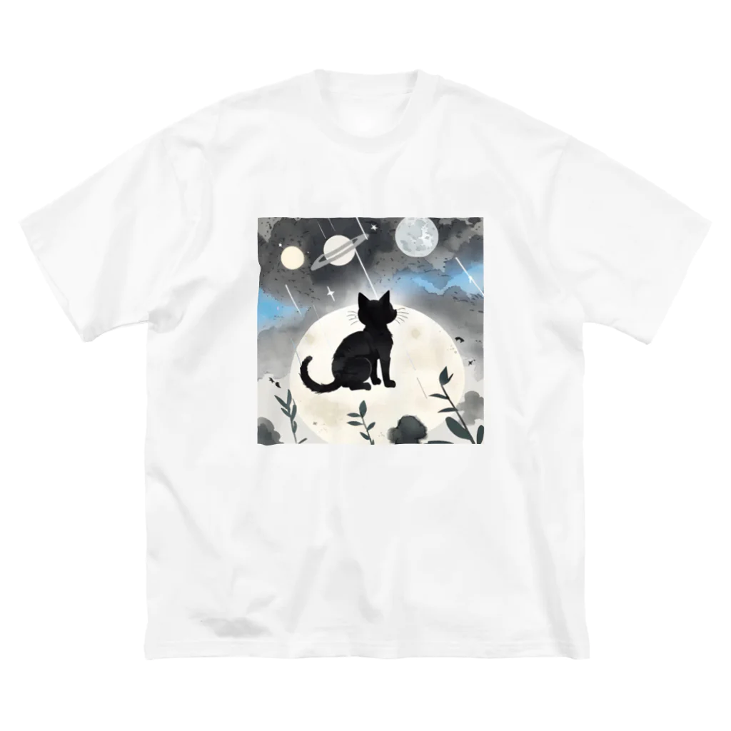 yunakiro8の宇宙猫⭐️ ビッグシルエットTシャツ