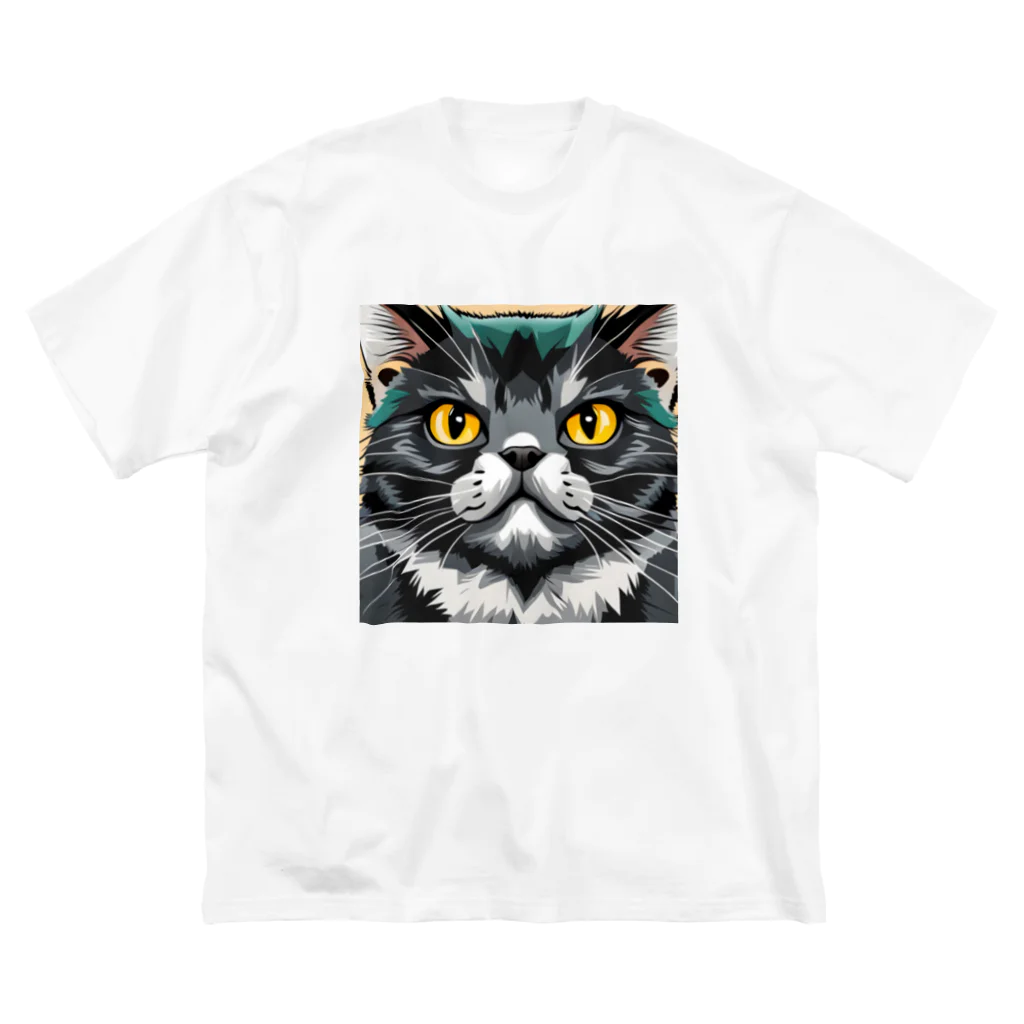 iyashi₋creatersのイケてる猫 ビッグシルエットTシャツ