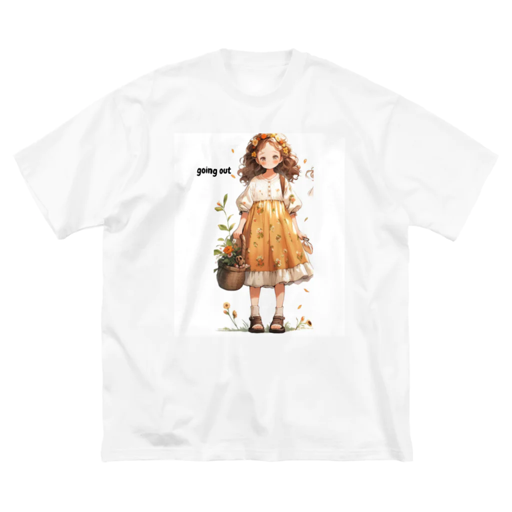 piyotanpiのgoing out girl ビッグシルエットTシャツ